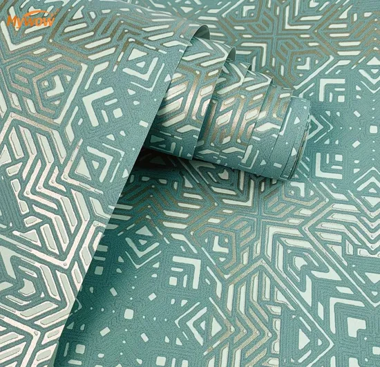 2023 Nuevo papel pintado no tejido metálico de la decoración del hogar del diseño moderno del PVC